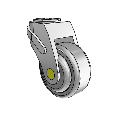Next Generation Hollow Kingpin Swivel Caster with 3 x 1.25 QuikStart Wheel