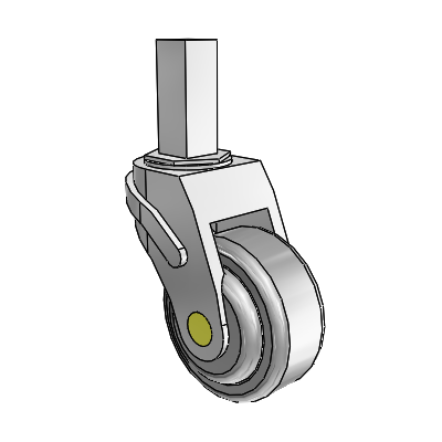 Next Generation Square Stem Swivel Caster with 3 x 1.25 QuikStart Wheel