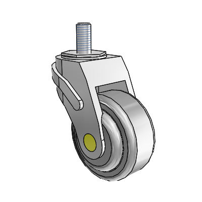 Next Generation Antistatic Threaded Stem Swivel Caster with 3 x 1.25 QuikStart Wheel