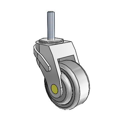 Next Generation Threaded Stem Swivel Caster with 3 x 1.25 QuikStart Wheel