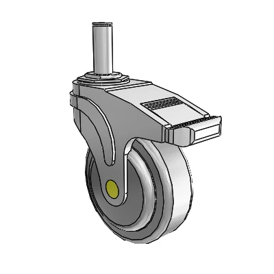 Next Generation Grip Ring Swivel Caster with 4 x 1.25 QuikStart Wheel and Total Lock Brake