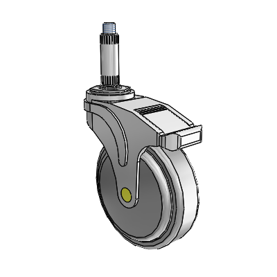 Next Generation Expanding Adapter Swivel Caster with 5 x 1.25 QuikStart Wheel Directional Lock