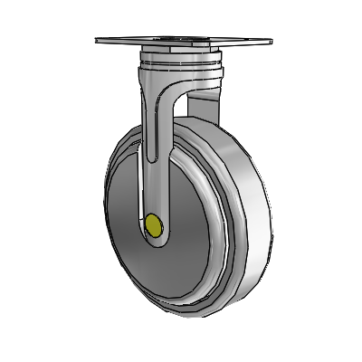 Next Generation Antistatic Top Plate Rigid Caster with 5 x 1.25 QuikStart Wheel