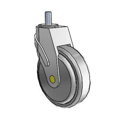 Next Generation Antistatic Threaded Stem Swivel Caster with 5 x 1.25 QuikStart Wheel