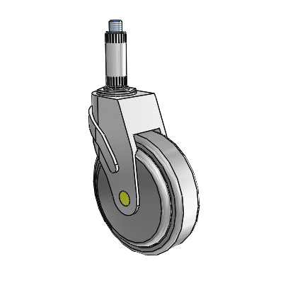 Next Generation Expanding Adapter Swivel Caster with 5 x 1.25 QuikStart Wheel
