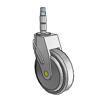 Next Generation Expanding Adapter Swivel Caster with 5 x 1.25 QuikStart Wheel
