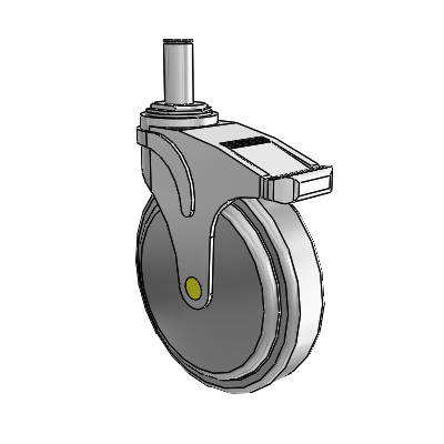 Next Generation Grip Ring Swivel Caster with 6 x 1.25 QuikStart Wheel and Directional Lock Brake