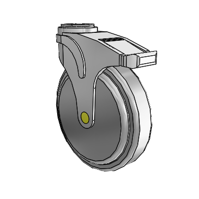Next Generation Antistatic Hollow Kingpin Swivel Caster with 6 x 1.25 QuikStart Wheel and Directional Lock Brake