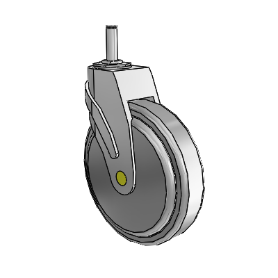 Next Generation Grip Ring Swivel Caster with 6 x 1.25 QuikStart Wheel