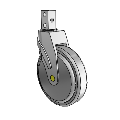 Next Generation Square Stem Swivel Caster with 6 x 1.25 QuikStart Wheel