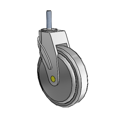 Next Generation Threaded Stem Swivel Caster with 6 x 1.25 QuikStart Wheel