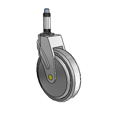 Next Generation Expanding Adapter Swivel Caster with 6 x 1.25 QuikStart Wheel