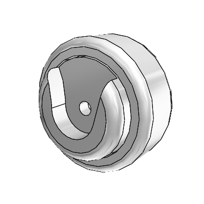 Next Gen TPR Antimicrobial Thermoplastic Rubber 3.0000 x 1.2500 Wheel with Precision Ball Bearing
