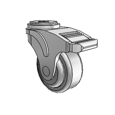 Next Generation Hollow Kingpin Swivel Caster with 3 x 1.25 QuikStart Wheel and Directional Lock Brake