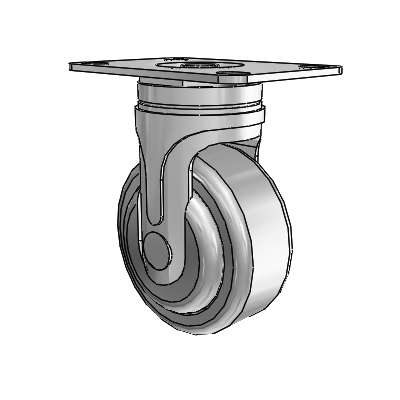 Next Generation Top Plate Rigid Caster with 3 x 1.25 QuikStart Wheel