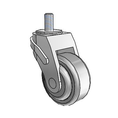 Next Generation Threaded Stem Swivel Caster with 3 x 1.25 QuikStart Wheel