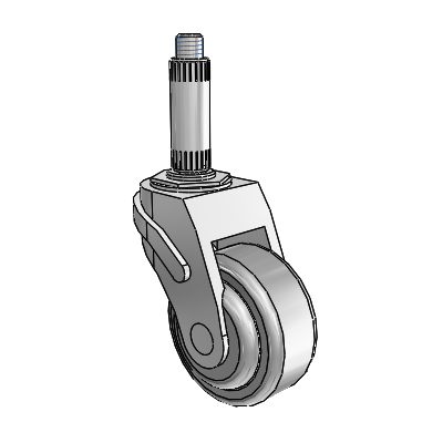 Next Generation Expanding Adapter Stem Swivel Caster with 3 x 1.25 QuikStart Wheel