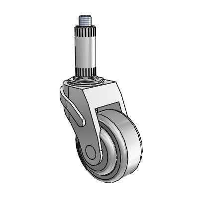 Next Generation Expanding Adapter Stem Swivel Caster with 3 x 1.25 QuikStart Wheel