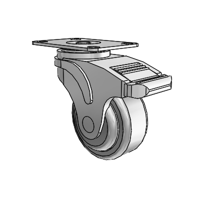 Next Generation Top Plate Swivel Caster with 3 x 1.25 QuikStart Wheel and Total Lock Brake