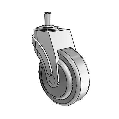 Next Generation Grip Ring Stem Swivel Caster with 4 x 1.25 QuikStart Wheel