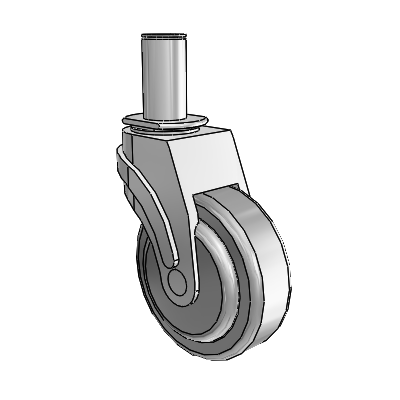 Next Generation Grip Ring Stem Swivel Caster with 4 x 1.25 QuikStart Wheel