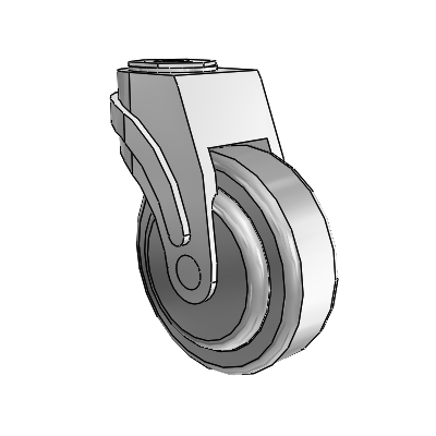 Next Generation Hollow Kingpin Swivel Caster with 4 x 1.25 QuikStart Wheel