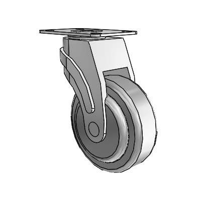 Next Generation Top Plate Swivel Caster with 4 x 1.25 QuikStart Wheel
