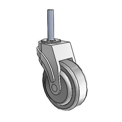 Next Generation Threaded Stem Swivel Caster with 4 x 1.25 QuikStart Wheel