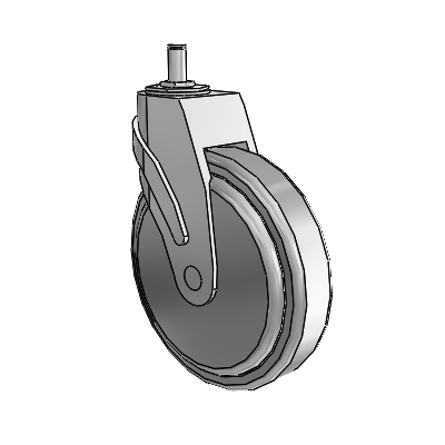 Next Generation Grip Ring Stem Swivel Caster with 6 x 1.25 QuikStart Wheel