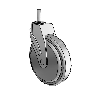Next Generation Grip Ring Stem Swivel Caster with 6 x 1.25 QuikStart Wheel