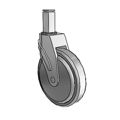 Next Generation Square Stem Swivel Caster with 6 x 1.25 QuikStart Wheel