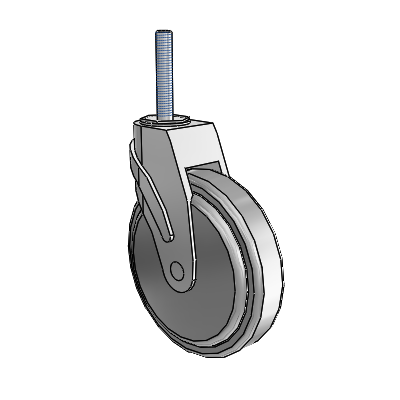 Next Generation Threaded Stem Swivel Caster with 6 x 1.25 QuikStart Wheel