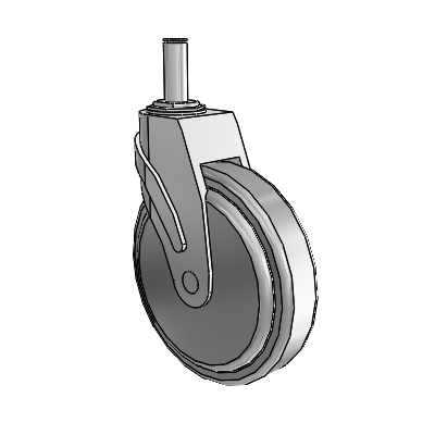 Next Generation Grip Ring Stem Swivel Caster with 6 x 1.25 QuikStart Wheel