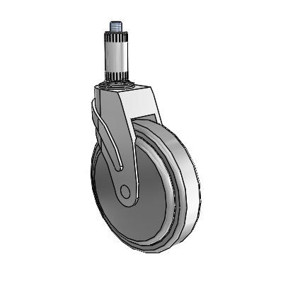 Next Generation Expanding Adapter Stem Swivel Caster with 6 x 1.25 QuikStart Wheel