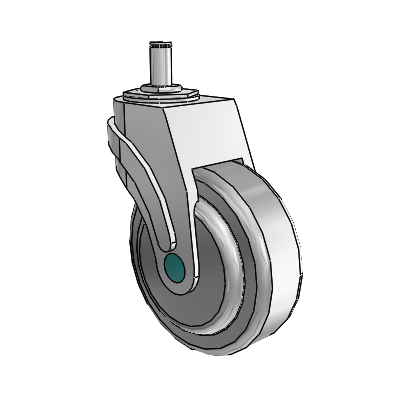 Next Generation Grip Ring Swivel Caster with 4 x 1.25 QuikStart Wheel