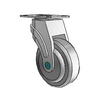 Next Generation Top Plate Swivel Caster with 4 x 1.25 QuikStart Wheel