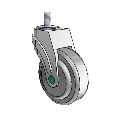 Next Generation Threaded Stem Swivel Caster with 4 x 1.25 QuikStart Wheel