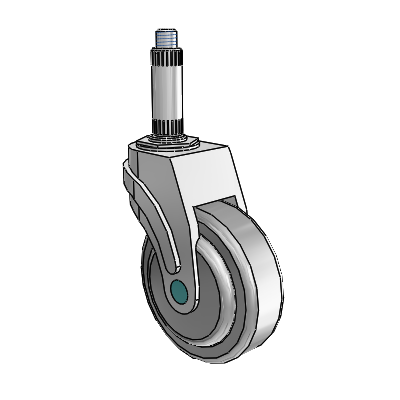 Next Generation Expanding Adapter Swivel Caster with 4 x 1.25 QuikStart Wheel