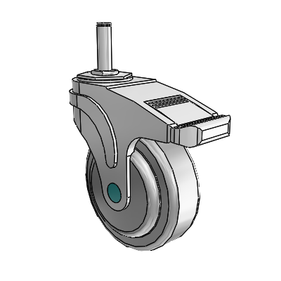 Next Generation Grip Ring Swivel Caster with 4 x 1.25 QuikStart Wheel and Total Lock Brake