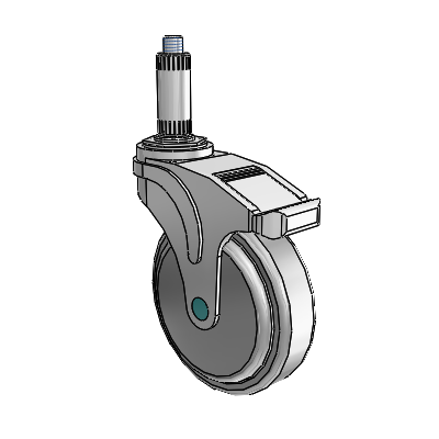 Next Generation Expanding Adapter Swivel Caster with 5 x 1.25 QuikStart Wheel Directional Lock