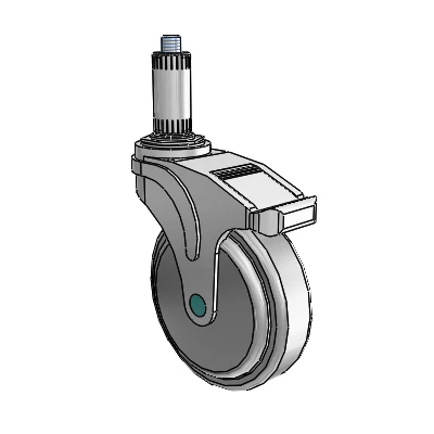 Next Generation Expanding Adapter Swivel Caster with 5 x 1.25 QuikStart Wheel Directional Lock