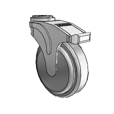 Next Generation Hollow Kingpin Rigid Caster with 5 x 1.25 QuikStart Wheel and
