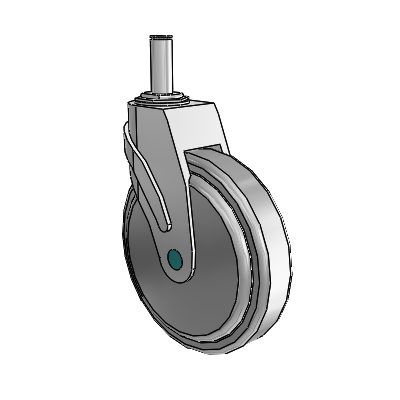 Next Generation Grip Ring Swivel Caster with 6 x 1.25 QuikStart Wheel