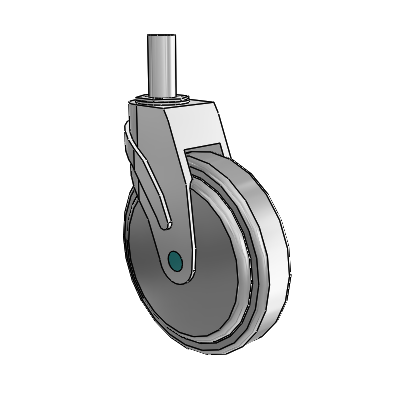 Next Generation Round Stem Swivel Caster with 6 x 1.25 QuikStart Wheel