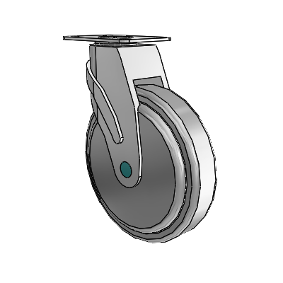 Next Generation Top Plate Swivel Caster with 6 x 1.25 QuikStart Wheel
