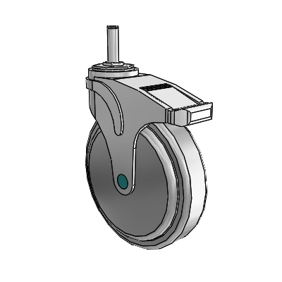 Next Generation Grip Ring Swivel Caster with 6 x 1.25 QuikStart Wheel and Total Lock Brake