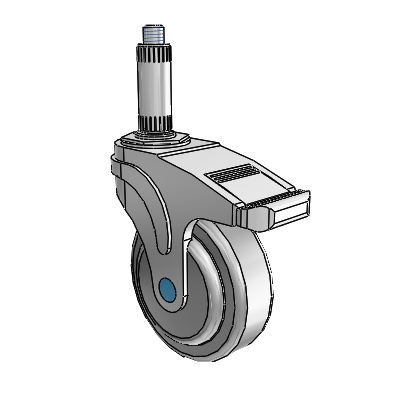 Next Generation Expanding Adapter Swivel Caster with 4 x 1.25 QuikStart Wheel Directional Lock