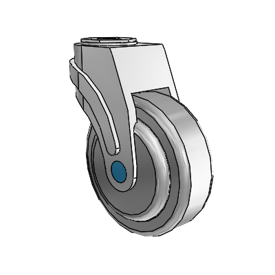 Next Generation Hollow Kingpin Swivel Caster with 4 x 1.25 QuikStart Wheel