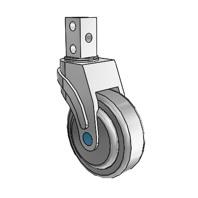 Next Generation Square Stem Swivel Caster with 4 x 1.25 QuikStart Wheel
