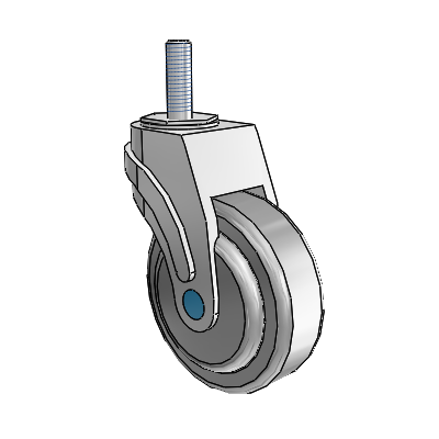 Next Generation Threaded Stem Swivel Caster with 4 x 1.25 QuikStart Wheel